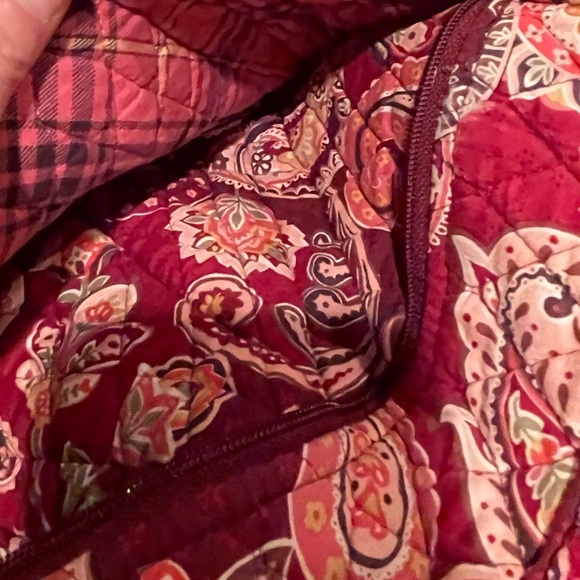 Vera Bradley vintage Piccadilly Plum Paisley Plaid Hobo bag Crossbody Purse - Picture 10 of 13